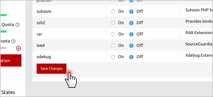 save changes